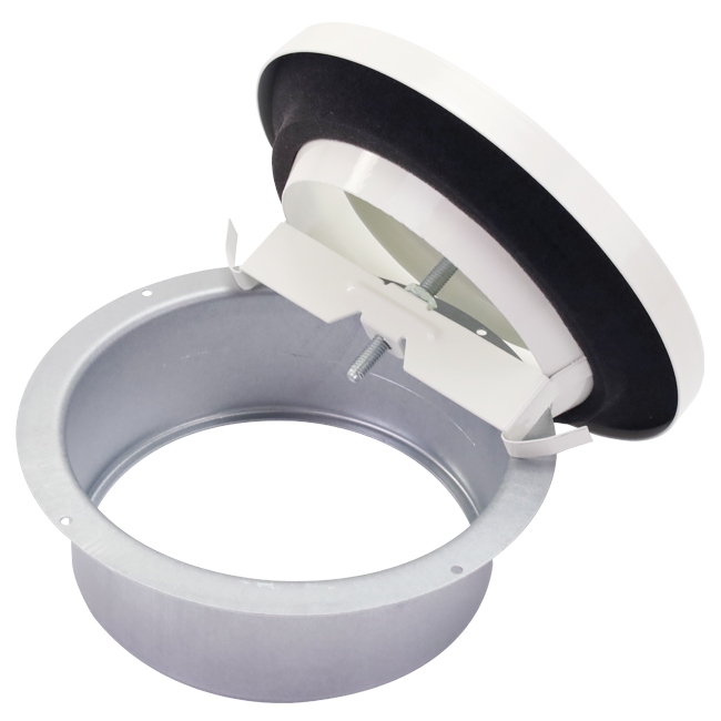 Válvula de escape de ventilación 160 mm con muelles metálicos - EAV-C160 RAL9010