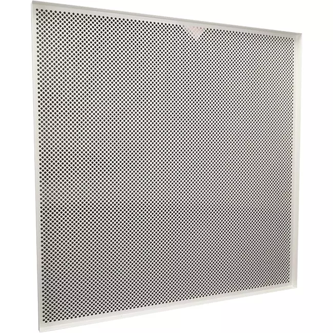Placa perforada para techo de 600 x 600 mm para insertar en techos modulares - RAL9010