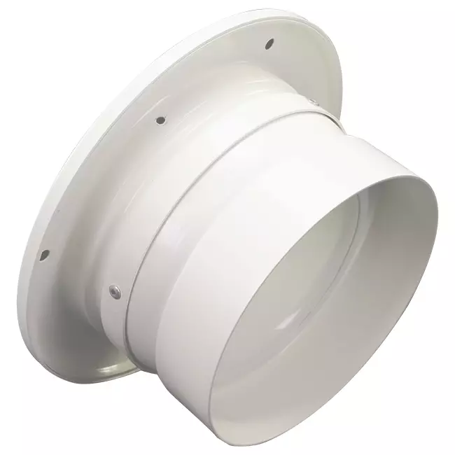 Rejilla de chorro 200mm Montaje en pared y techo RAL 9010