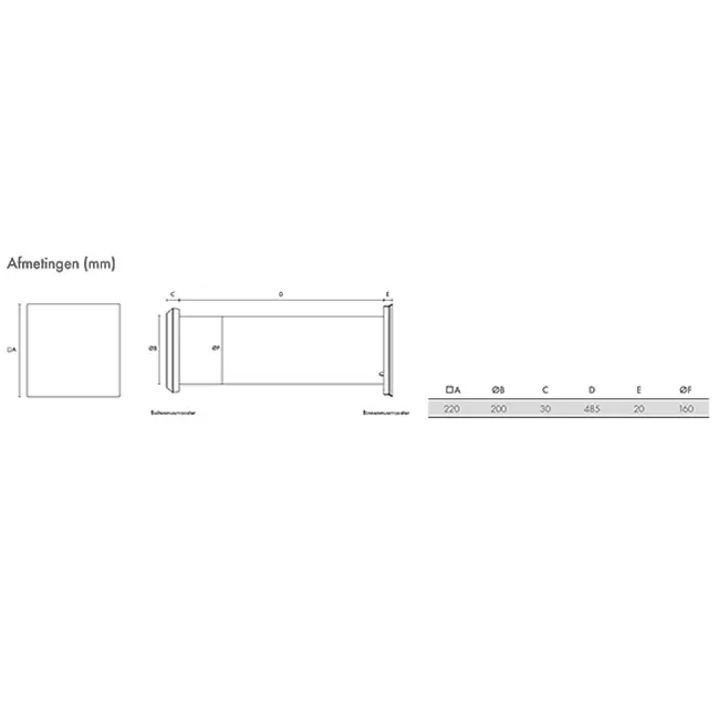 Vent-Axia Heat Save recuperador de calor descentralizado 160 mm