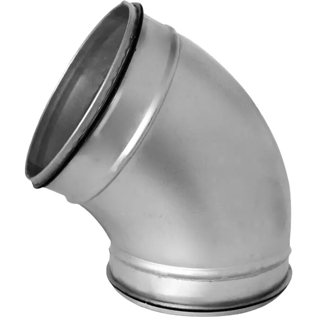 Codo helicoidal redondo 60º Ø 125 mm para tubos helicoidales
