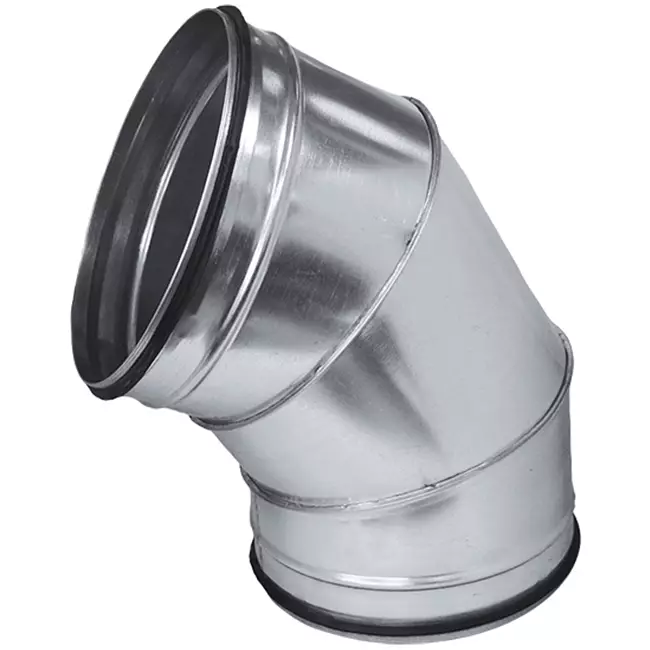 Codo helicoidal redondo 60º Ø 250 mm para tubos helicoidales