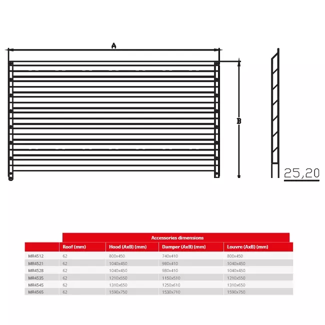 Rejilla Maxivent by Econox para MR4545 horizontal - LV