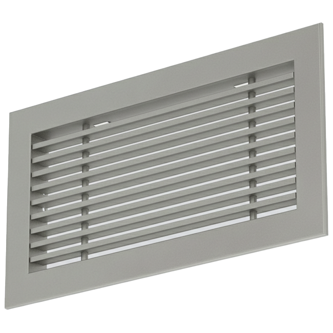 Rejilla de aluminio - con muelles de fricción - 400x150 mm - Aluminio anodizado
