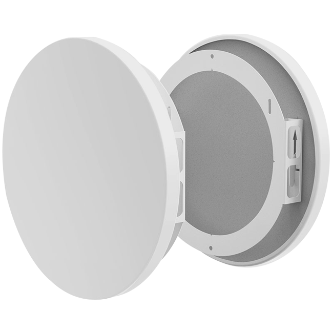 Rejilla de rebosadero con atenuación acústica - 160 mm XL - RAL 9003