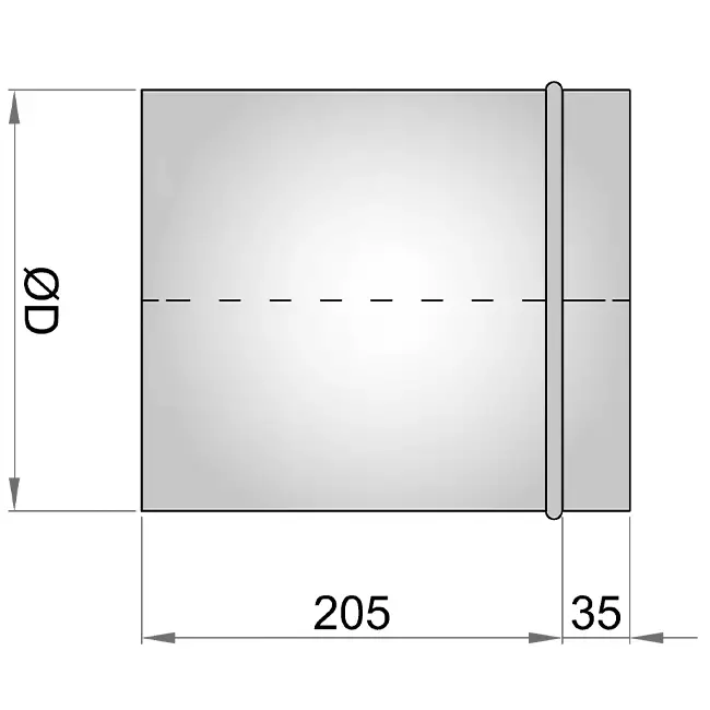 Conexión deslizante alargada de 100 mm para tubo helicoidal