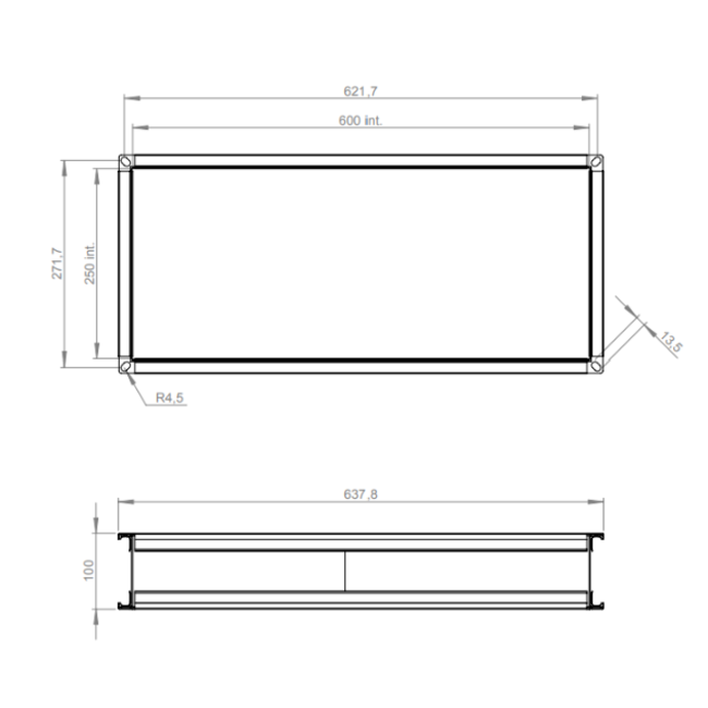 Conector flexible 600 x 250 - VS 6025
