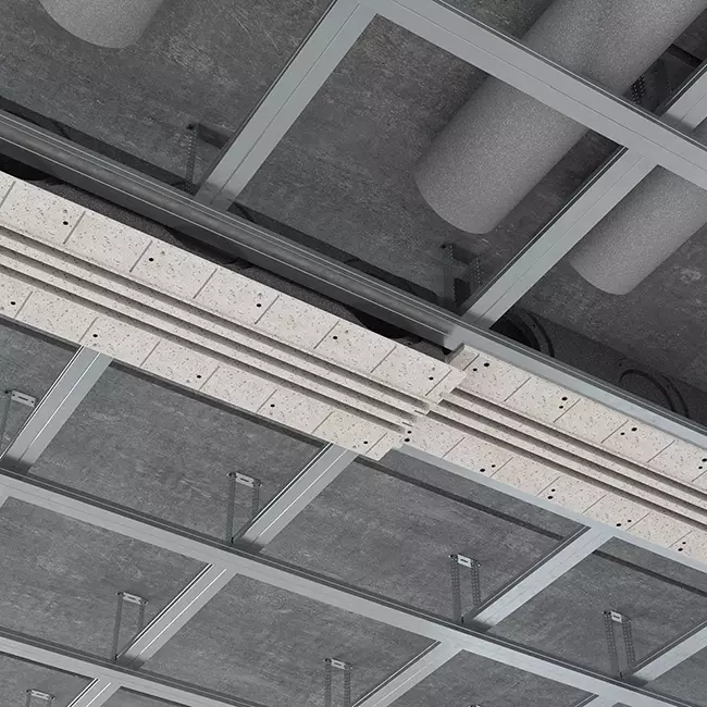 Difusor de ranura Ergovent sin marco 1000 mm con diámetro de conexión 160 mm - climatización - 3 ranuras