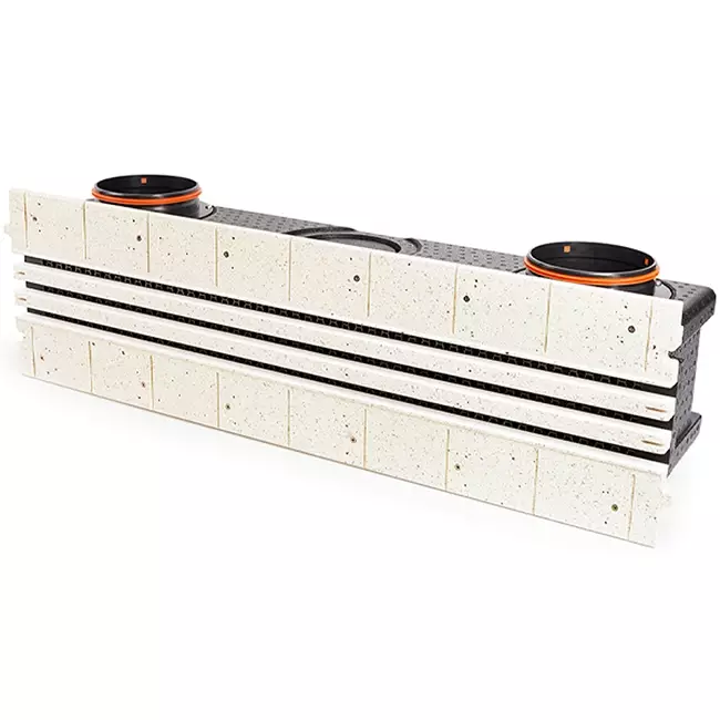 Difusor de ranura Ergovent sin marco 1000 mm con diámetro de conexión 160 mm - climatización - 3 ranuras