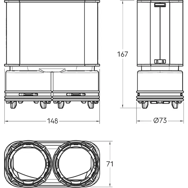 Reductor Ubbink Air Excellent 2x 23C - 55SC