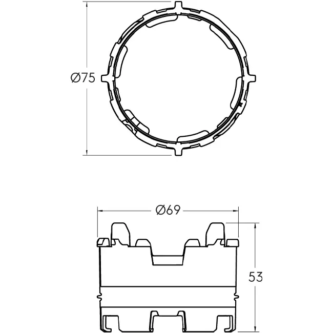 Anillo de cierre clic Ubbink Air Excellent 23C - 10 piezas