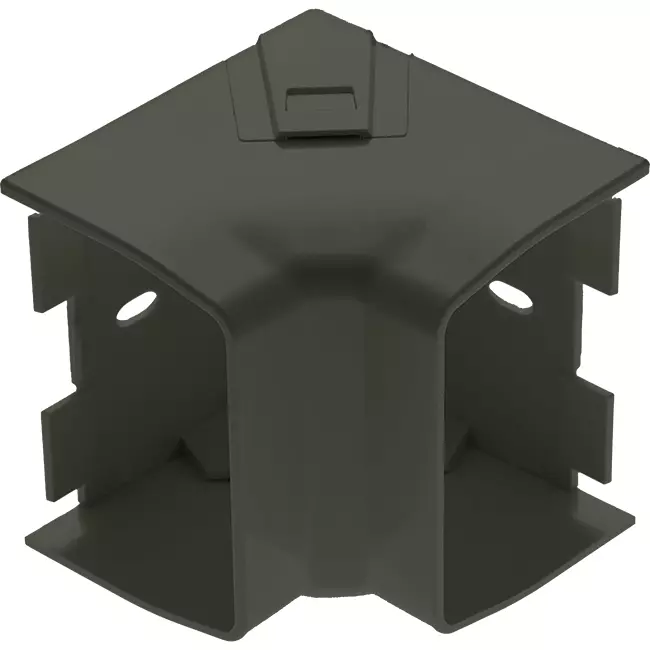 Optimalduct Climclick Codo interior acodado 80x60 mm RAL 7016 Antracita