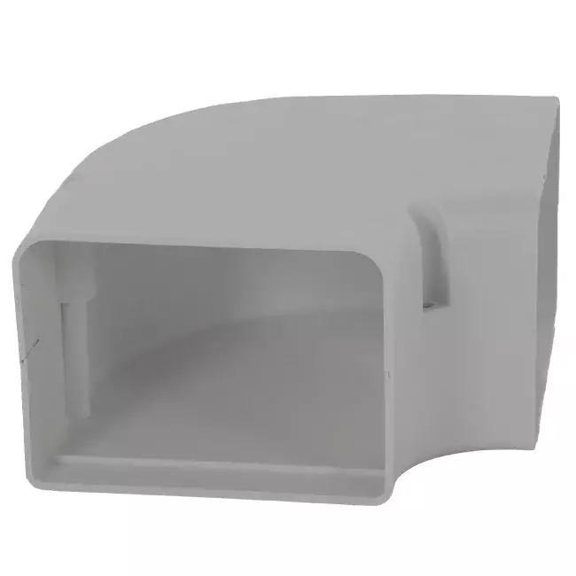 Codo plano ClimaConnect 90° para canal de montaje 100 mm - RAL 9010
