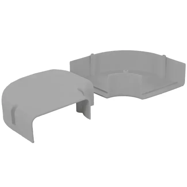 Codo plano ClimaConnect 90° para canal de montaje 100 mm - RAL 9010