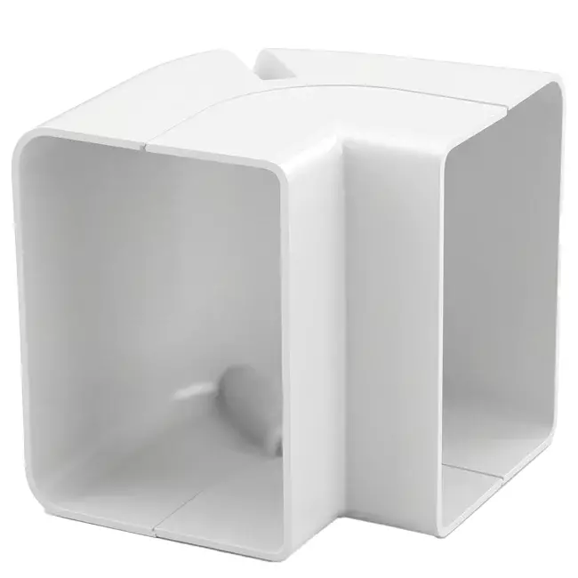 Codo exterior ClimaConnect para conducto de montaje 75 mm - RAL 9010