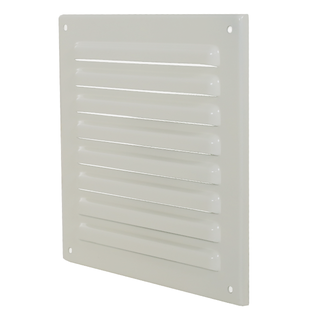 Rejilla exterior cuadrada 150x150mm aluminio - RAL9010