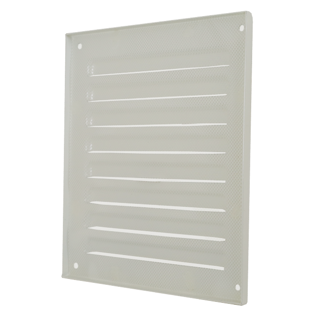 Rejilla exterior cuadrada 150x150mm aluminio - RAL9010