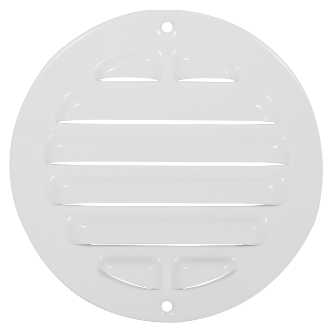 Rejilla exterior redonda 200 mm aluminio - RAL9016