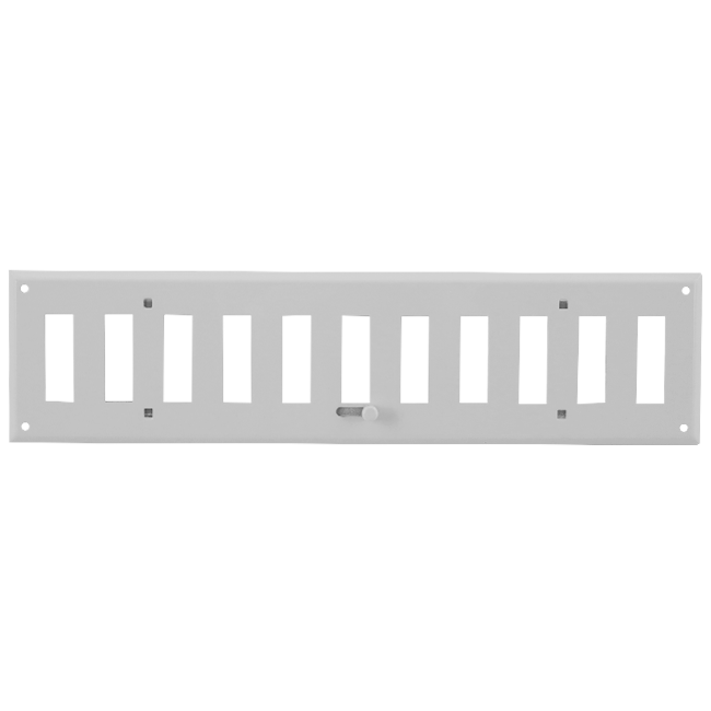 Rejilla de pared ajustable 400x100 mm metal - RAL 9016