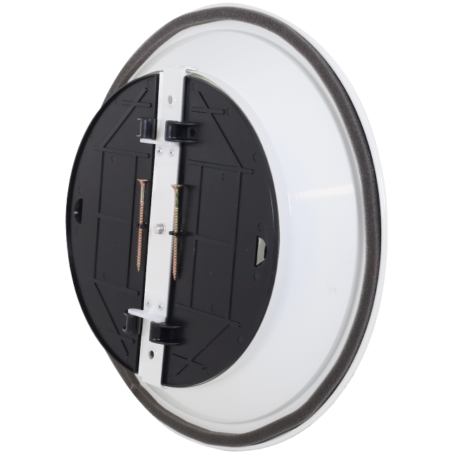 Rejilla de techo redonda con diseño fijo, Ø 250 mm - RAL9010