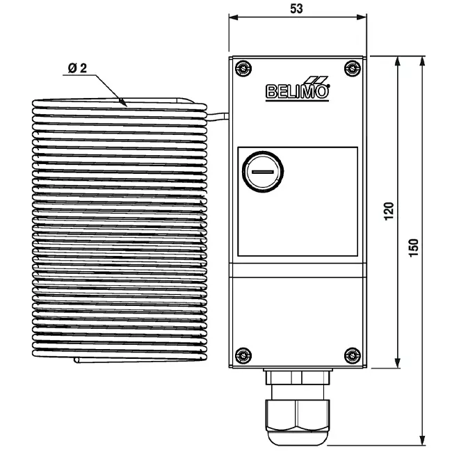 Protección antihielo Belimo SPDT - AR - 6 metros - 01ATS-1050B