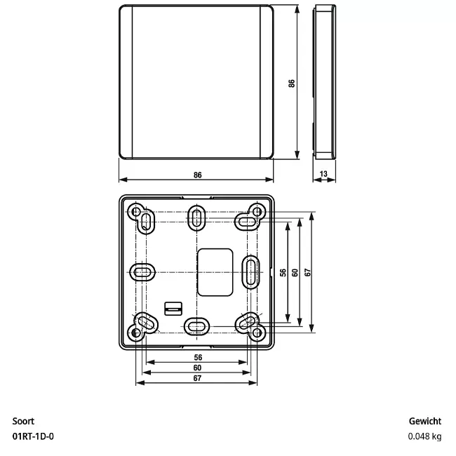 Belimo sensor de temperatura ambiente Ni1000TK5000 - 01RT-1D-0