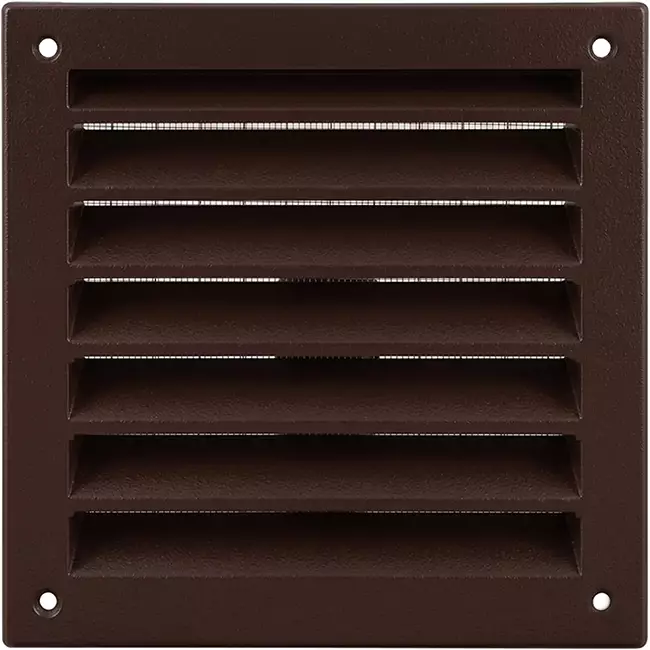 Rejilla exterior aluminio 100x100 mm - RAL 8016