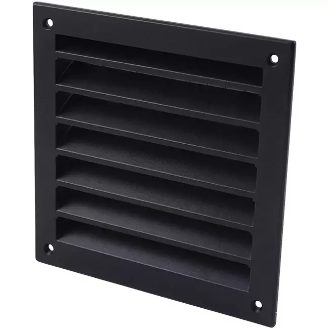 Rejilla exterior de aluminio 100x100 mm - RAL 9005