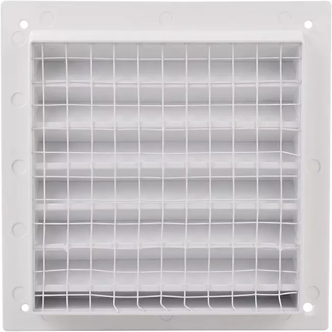 Rejilla exterior aluminio 100x100 mm - RAL 9016