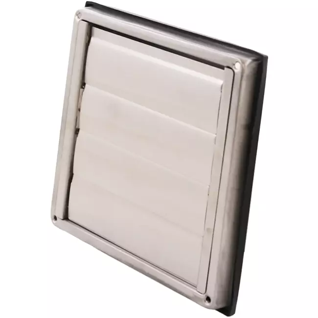 Rejilla frontal de acero inoxidable de 125 mm con aletas móviles de entrada alta - EL-SS-OP125 SS