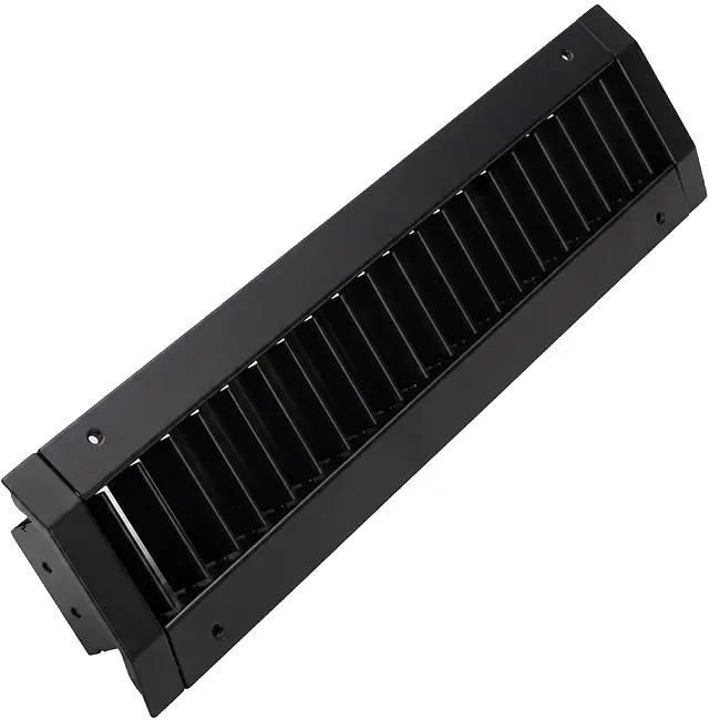 Rejilla de conducto ClimaConnect con doble ajuste, 1025 x 125 mm, para tubos de 315 a 900 mm - RAL 9005