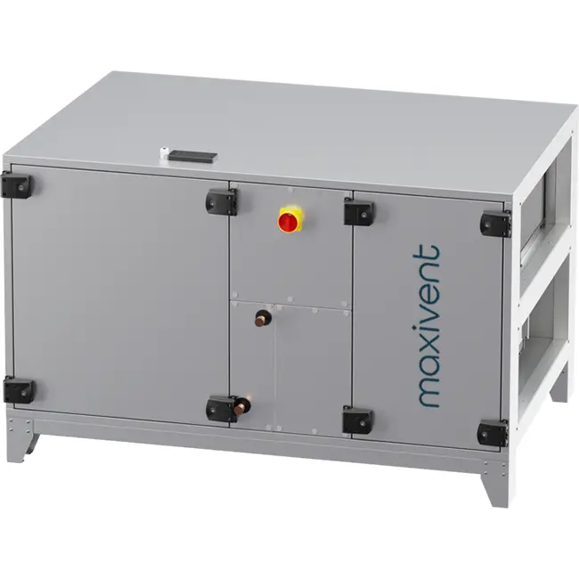 Cajas de tratamiento de aire Maxivent WTW con rueda de calor de 2000 m³/h y batería DX, horizontal a la derecha - RHE 2000 H ODJR