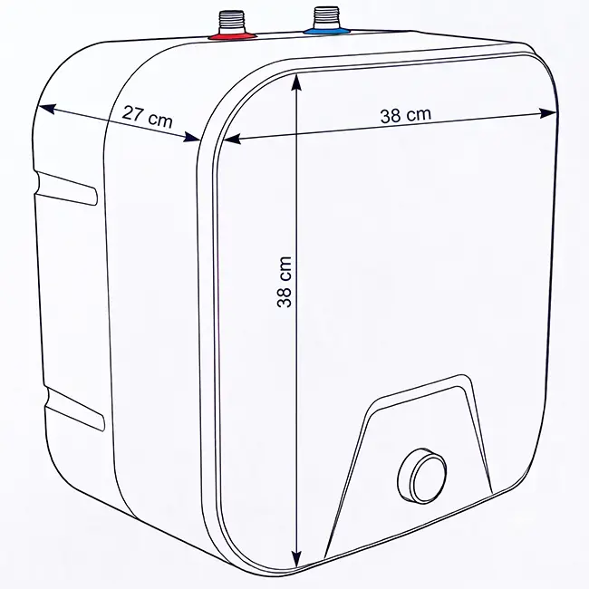 Calentador eléctrico de cocina Kizura Close-in de 10 litros