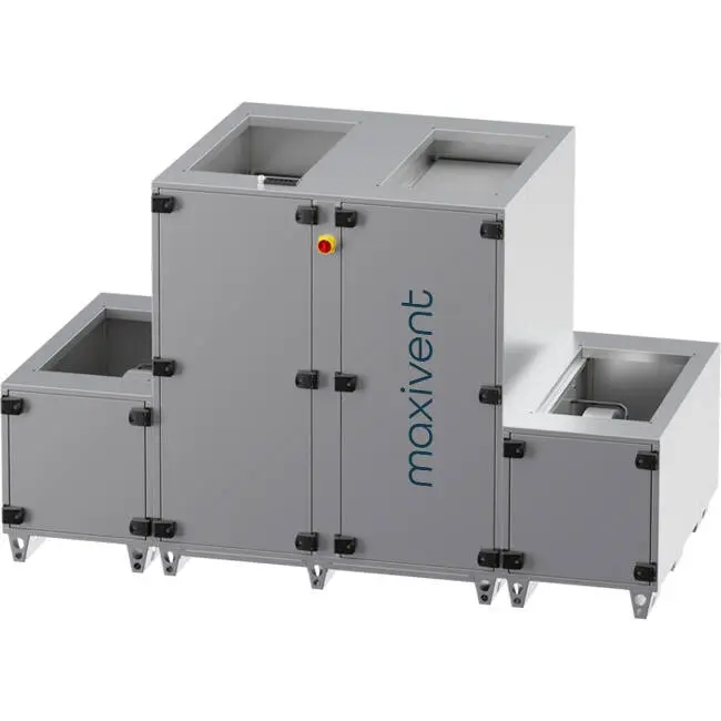 Cajas de tratamiento de aire Maxivent WTW con intercambiador de calor de contracorriente, 4200 m³/h, vertical a la izquierda - PHE 4200 V OOJL T