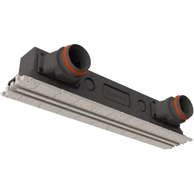 Difusor de ranura Ergovent sin marco 1050 mm con diámetro de conexión 125 mm - climatización - 2 ranuras