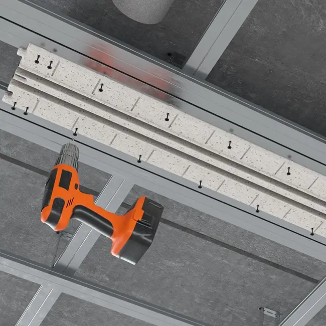 Difusor de ranura Ergovent sin marco 1050 mm con diámetro de conexión 125 mm - climatización - 2 ranuras