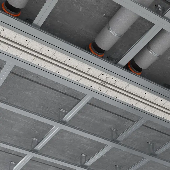 Difusor de ranura Ergovent sin marco 1050 mm con diámetro de conexión 125 mm - climatización - 2 ranuras