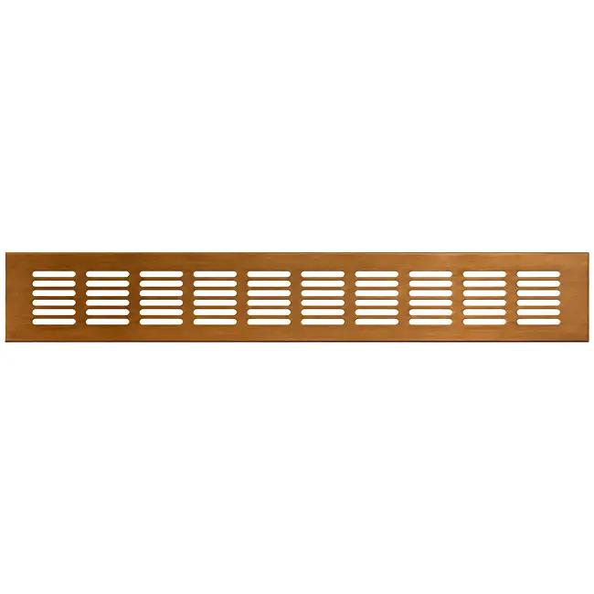 Rejilla de zócalo de aluminio - cobre cepillado L = 400 mm x H = 60 mm - RA640G
