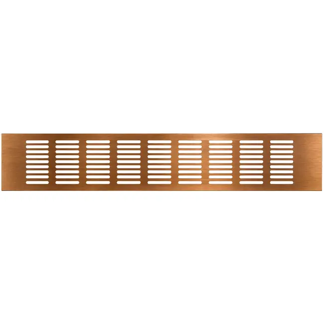 Rejilla de zócalo de aluminio - cobre cepillado L=400 mm x H=80 mm - RA840G