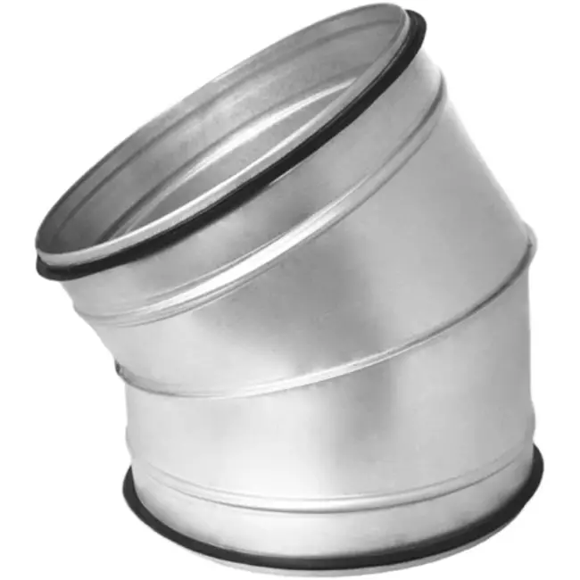 Codo helicoidal redondo 30º Ø 250 mm para tubos helicoidales
