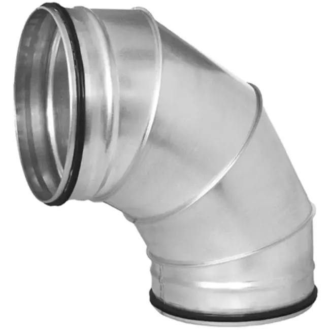 Codo helicoidal redondo 90º Ø 250 mm para tubos helicoidales