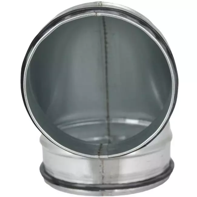 Codo helicoidal corto y redondo 90º Ø 100 mm para tubos helicoidales