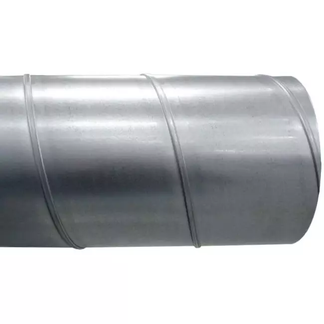 Tubo helicoidal Ø 100mm longitud 1,5 metros - Galvanizado