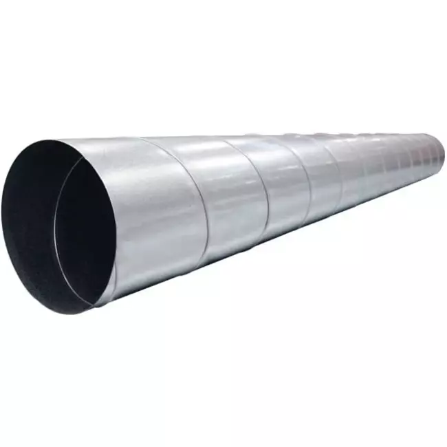 Tubo helicoidal Ø 100mm longitud 1,5 metros - Galvanizado