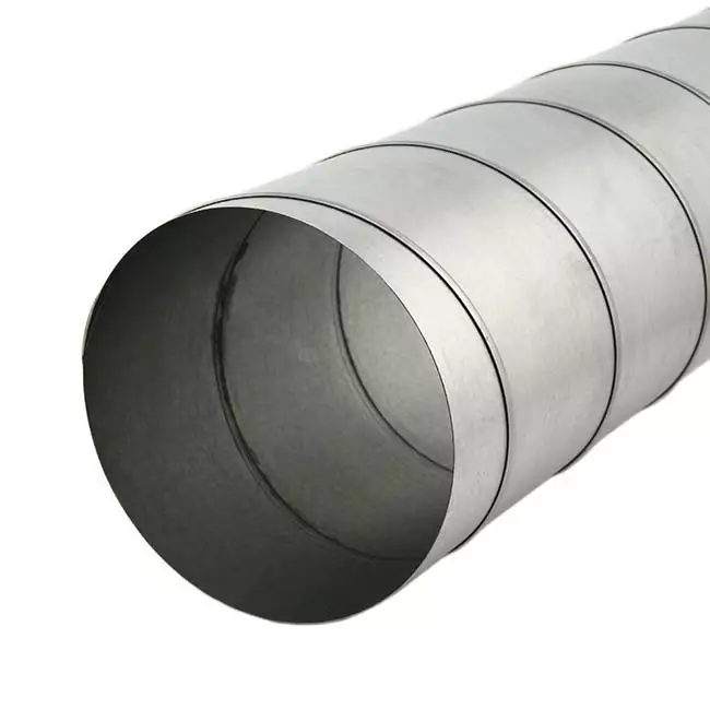 Tubo helicoidal Ø 100mm longitud 1,5 metros - Galvanizado