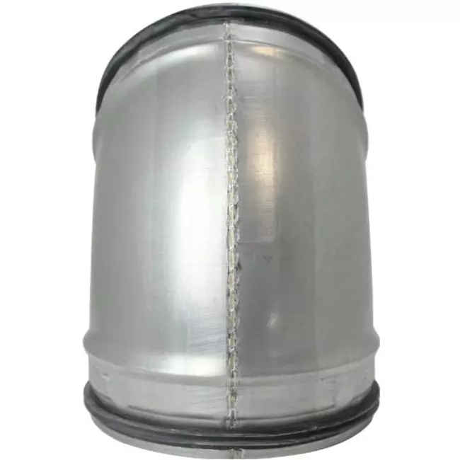 Codo helicoidal redondo 45º Ø 125 mm para tubos helicoidales