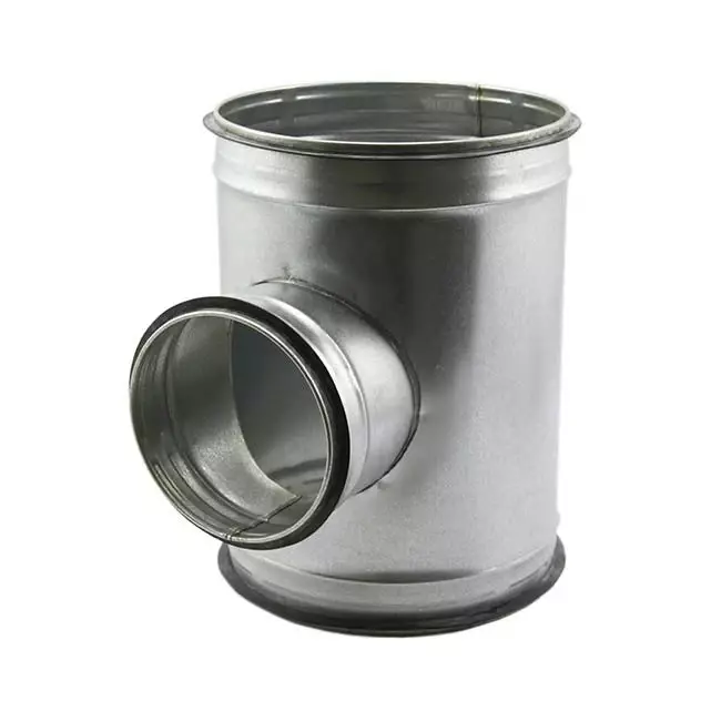 Racor en T de Ø 200 mm - Ø 100 mm para tubos helicoidales (90°)