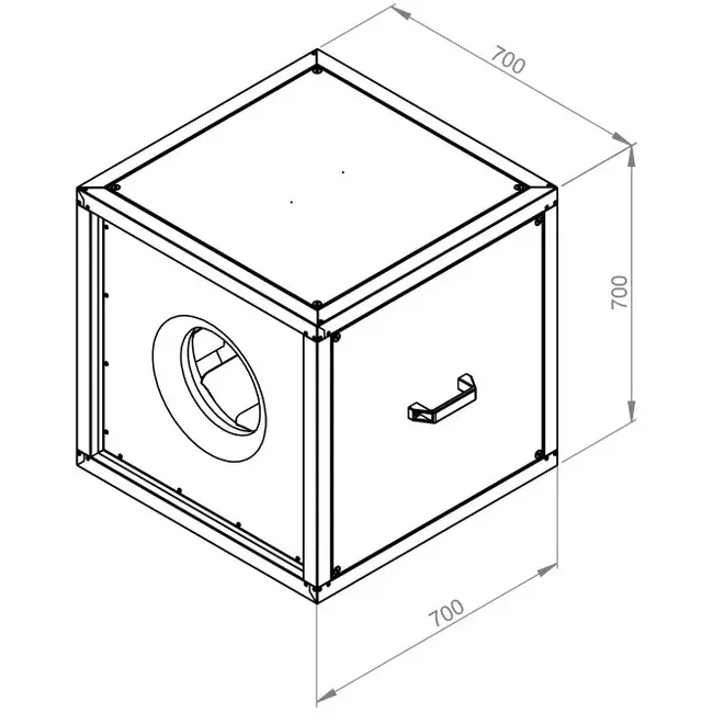 Extractor de caja flujo de aire exterior del motor - MPC 400 EC T30