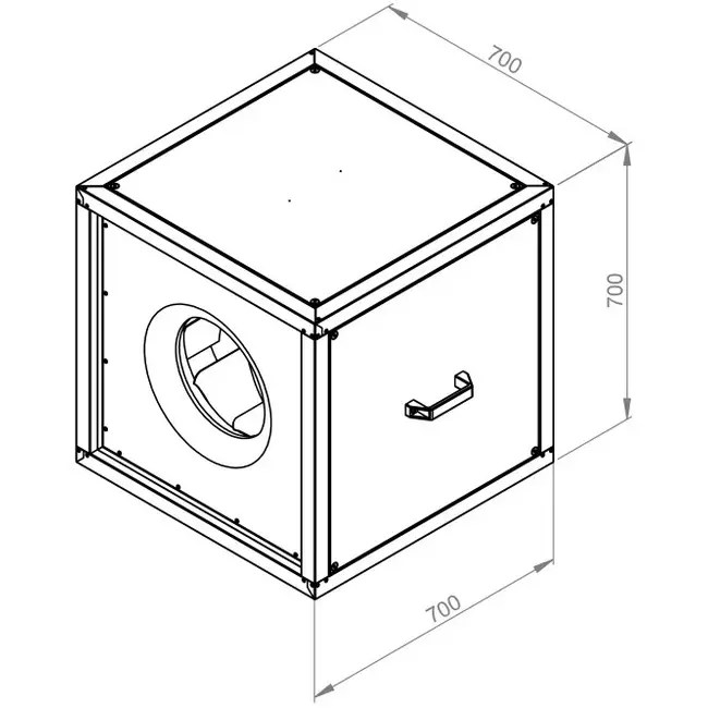Extractor de caja flujo de aire exterior del motor - MPC 450 EC T30