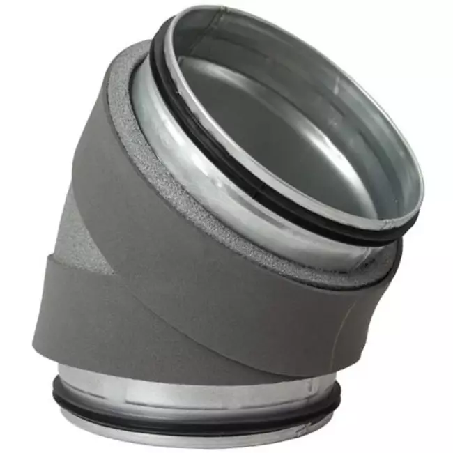 Termoducto 13 mm diámetro de codo 125 mm 45 grados aislado
